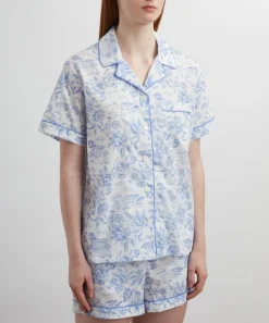 Liberty Sleepwear^Delft Lagoon Tana Lawn™ Cotton Short Pyjama Set