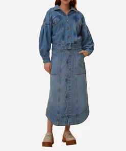 FARM Rio Skirts^Denim Wave Skirt