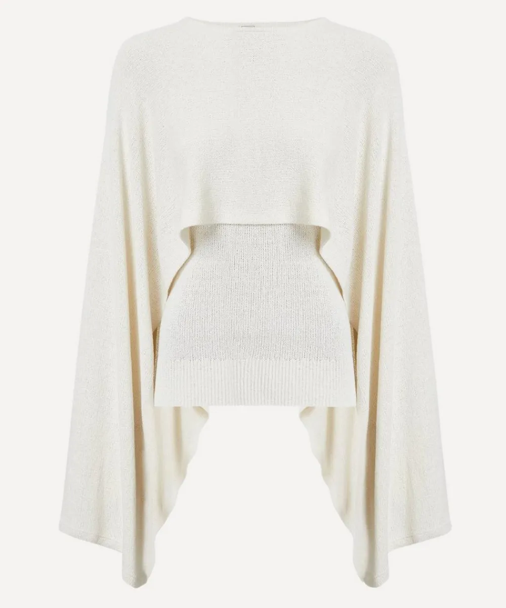Toteme Knitwear^Ecru Cape Knit Jumper