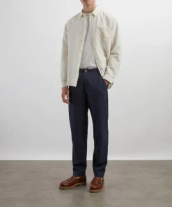 Folk Shirts^Ecru Contrast Pocket Shirt