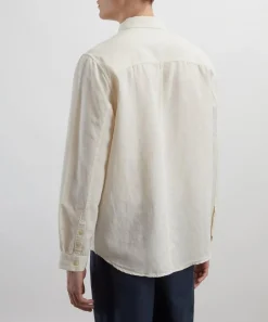 Folk Shirts^Ecru Contrast Pocket Shirt