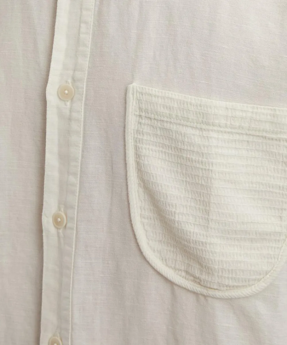 Folk Shirts^Ecru Contrast Pocket Shirt