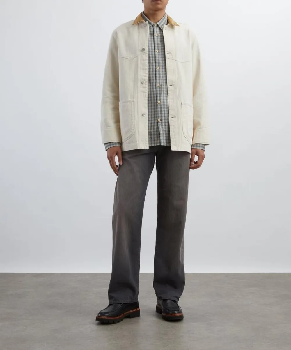Drakes Coats & Jackets^Ecru Denim Western Chore Jacket