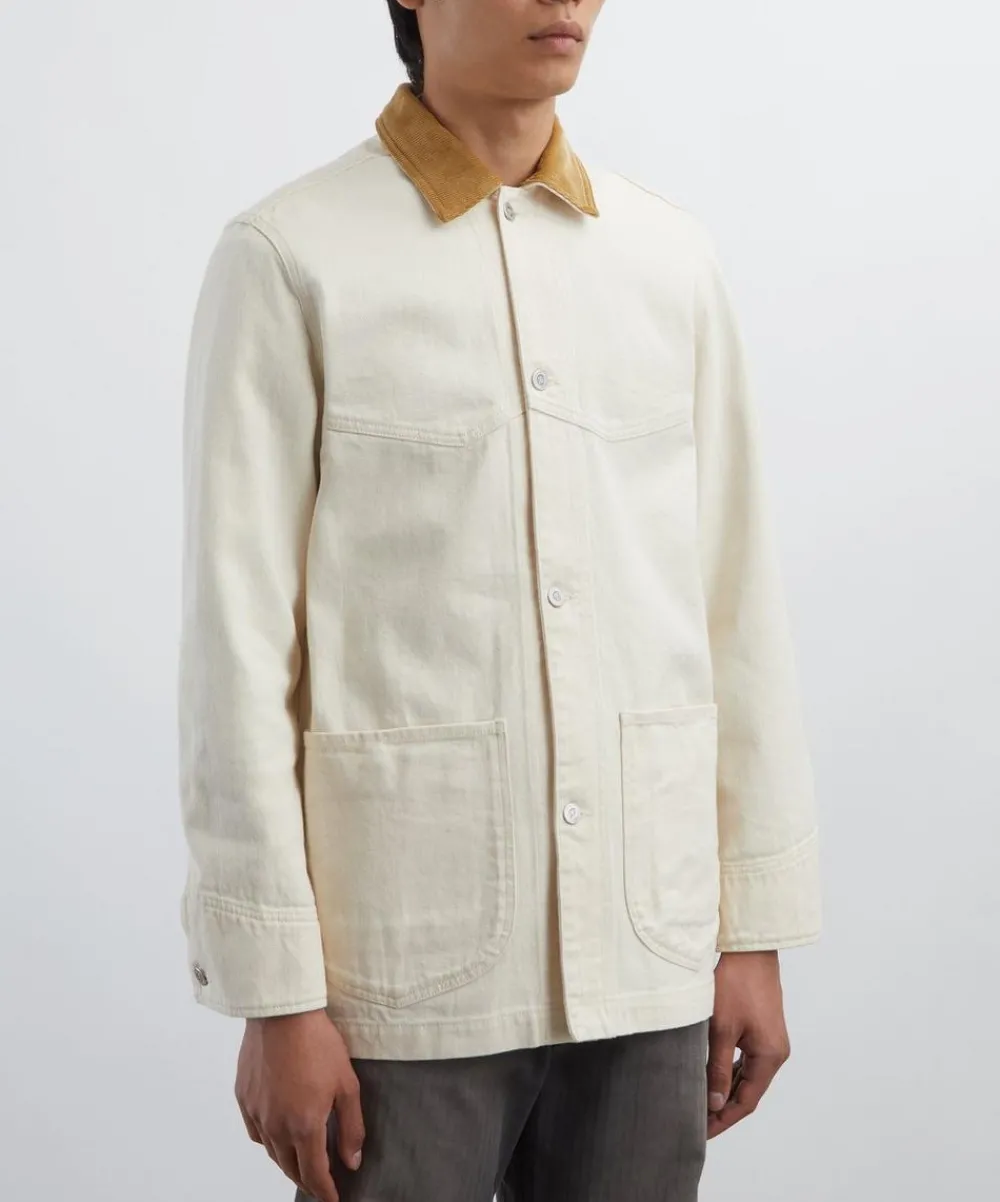 Drakes Coats & Jackets^Ecru Denim Western Chore Jacket