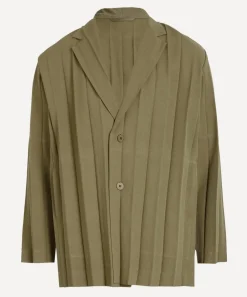 HOMME PLISSÉ ISSEY MIYAKE Coats & Jackets^EDGE ENSEMBLE Khaki Pleated Jacket