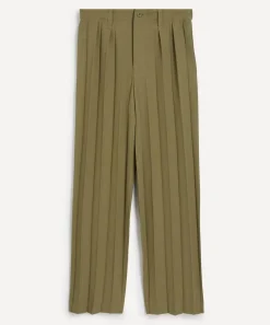 HOMME PLISSÉ ISSEY MIYAKE Trousers^EDGE ENSEMBLE Khaki Pleated Trousers