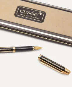 Vintage Stationery And Games^Elysee Black Laque Fountain Pen