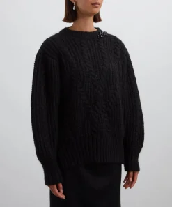 Simone Rocha Knitwear^Embellished Puff-Sleeve Chunky Knit Jumper