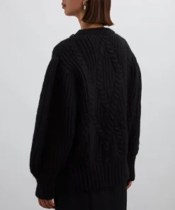 Simone Rocha Knitwear^Embellished Puff-Sleeve Chunky Knit Jumper
