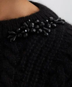 Simone Rocha Knitwear^Embellished Puff-Sleeve Chunky Knit Jumper