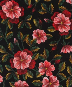 Liberty Fabrics Crepe De Chine^Embroidered Botanical Crepe de Chine