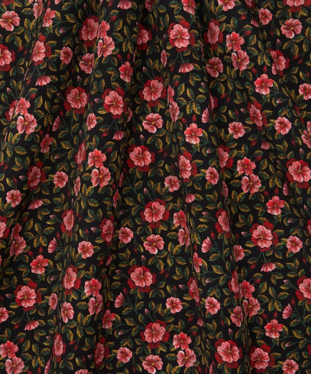 Liberty Fabrics Crepe De Chine^Embroidered Botanical Crepe de Chine