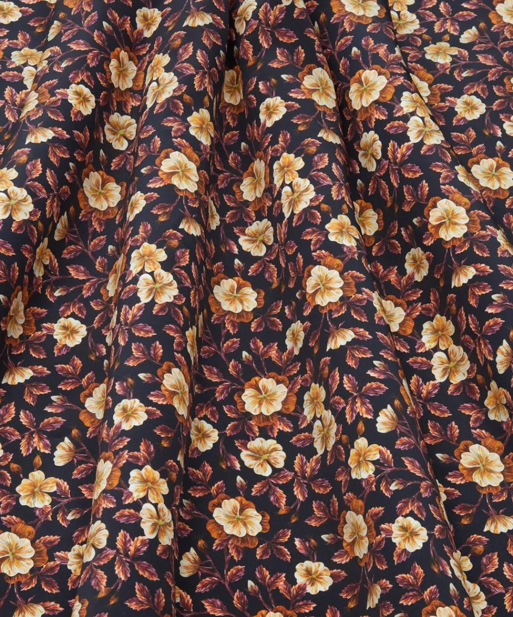Liberty Fabrics Crepe De Chine^Embroidered Botanical Crepe de Chine