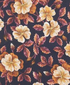 Liberty Fabrics Silk Satin^Embroidered Botanical Silk Satin
