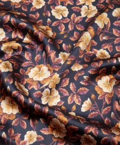 Liberty Fabrics Silk Satin^Embroidered Botanical Silk Satin