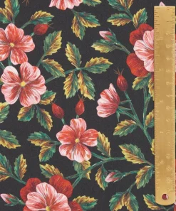 Liberty Fabrics Silk Satin^Embroidered Botanical Silk Satin