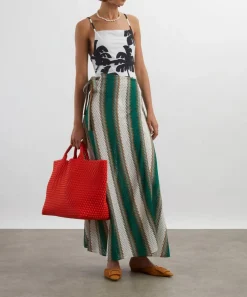 La DoubleJ Skirts^Emerald and White Sarong Skirt