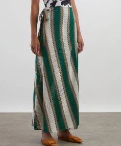 La DoubleJ Skirts^Emerald and White Sarong Skirt