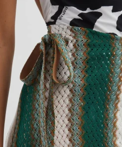 La DoubleJ Skirts^Emerald and White Sarong Skirt