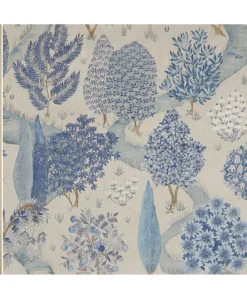 Liberty Interiors Furnishing Fabrics|Furnishing Fabrics^Enchanted Wood Wycombe Linen in Lapis