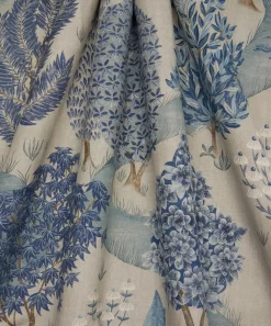 Liberty Interiors Furnishing Fabrics|Furnishing Fabrics^Enchanted Wood Wycombe Linen in Lapis