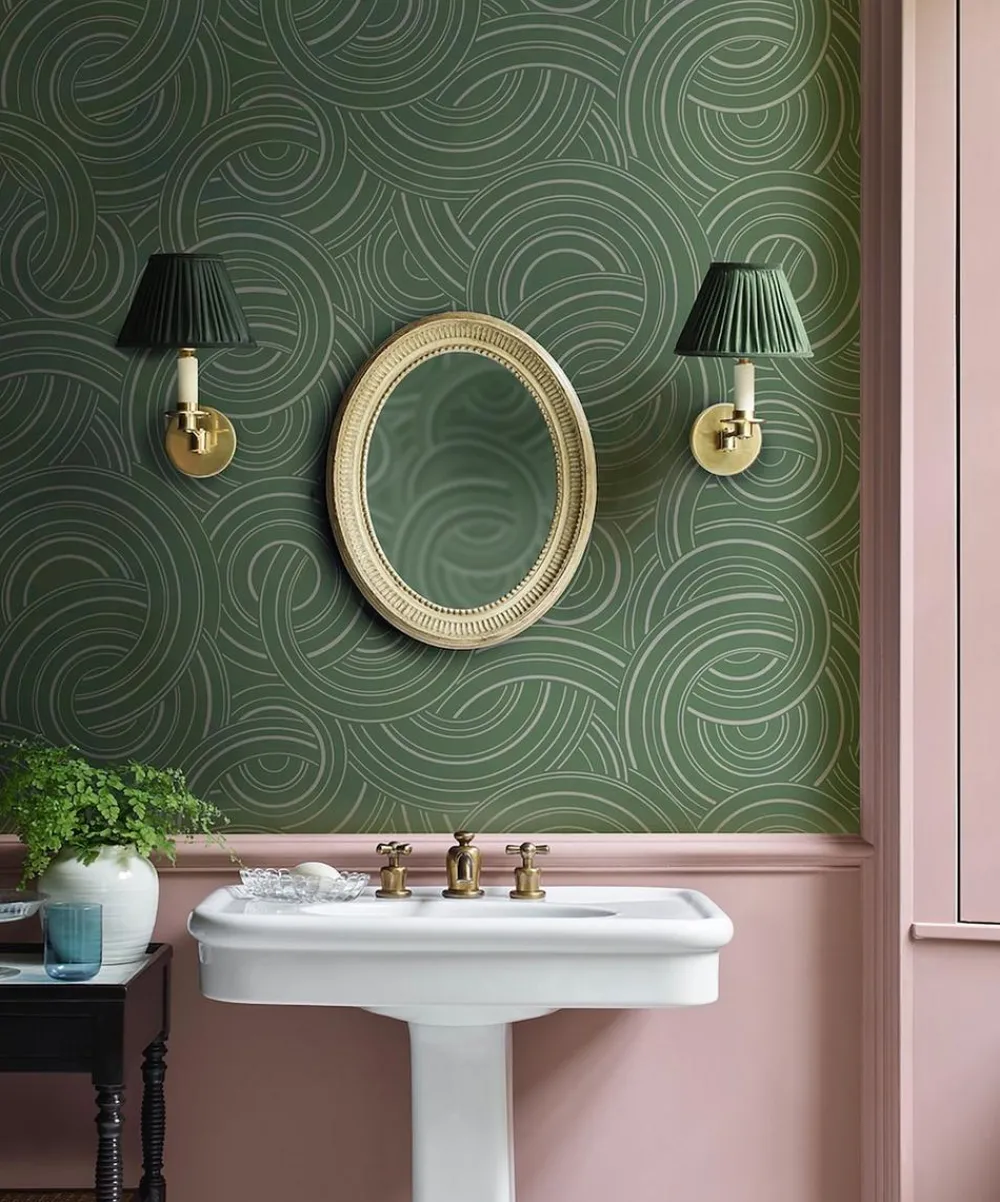Liberty Interiors Wallpaper^Endless Knots in Artichoke