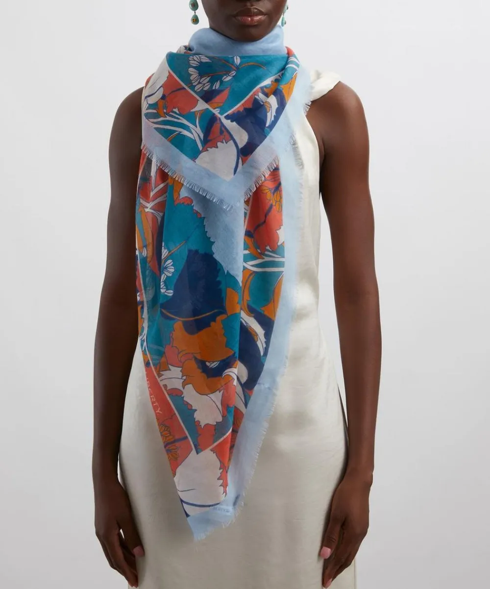 Liberty Scarves^Eustacia 140x140 Cashmere-Silk Scarf