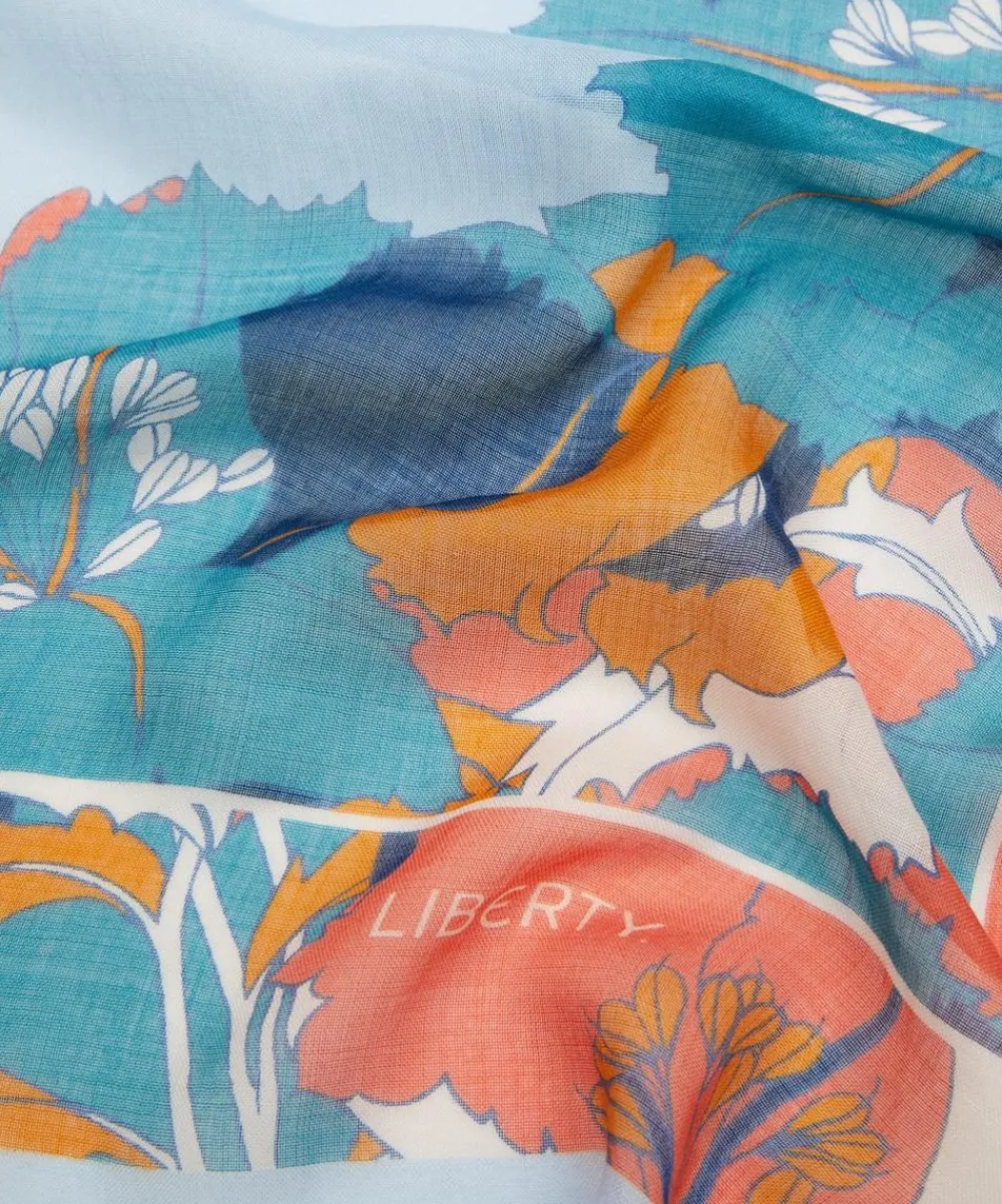 Liberty Scarves^Eustacia 140x140 Cashmere-Silk Scarf