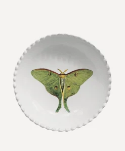 Astier de Villatte Tableware^Eyed Green Butterfly Soup Plate