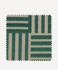 Liberty Interiors Furnishing Fabrics^Fabric Swatch - Archive Geo Marsden Velvet in Jade Stone