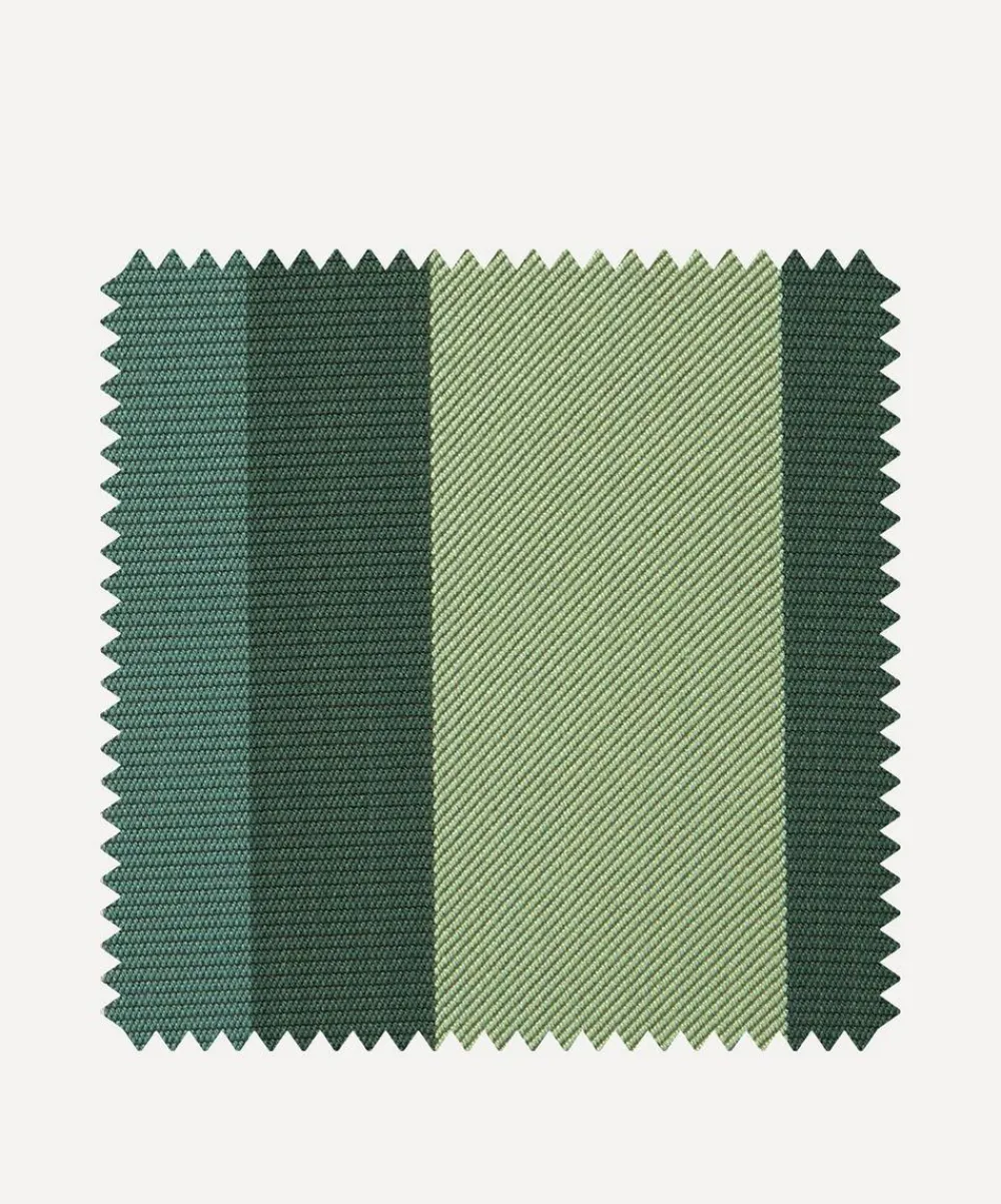 Liberty Interiors Furnishing Fabrics^Fabric Swatch - Arlo Stripe in Jade