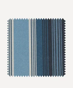 Liberty Interiors Furnishing Fabrics^Fabric Swatch - Art Stripe Linen in Ink