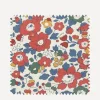 Liberty Interiors Furnishing Fabrics^Fabric Swatch - Betsy Flora Cotton in Red Lac