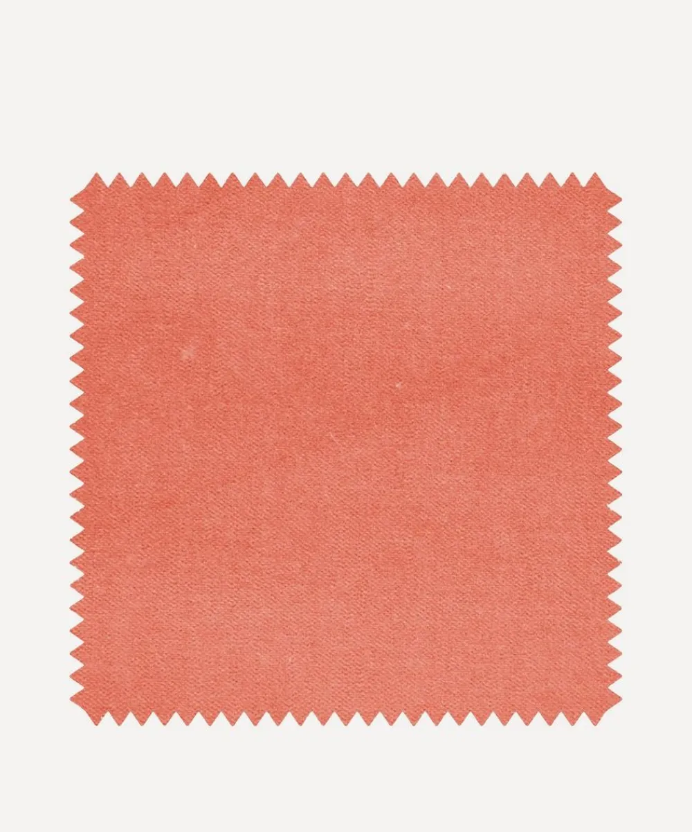 Liberty Interiors Furnishing Fabrics^Fabric Swatch - Bloomer Plain Cotton Velvet