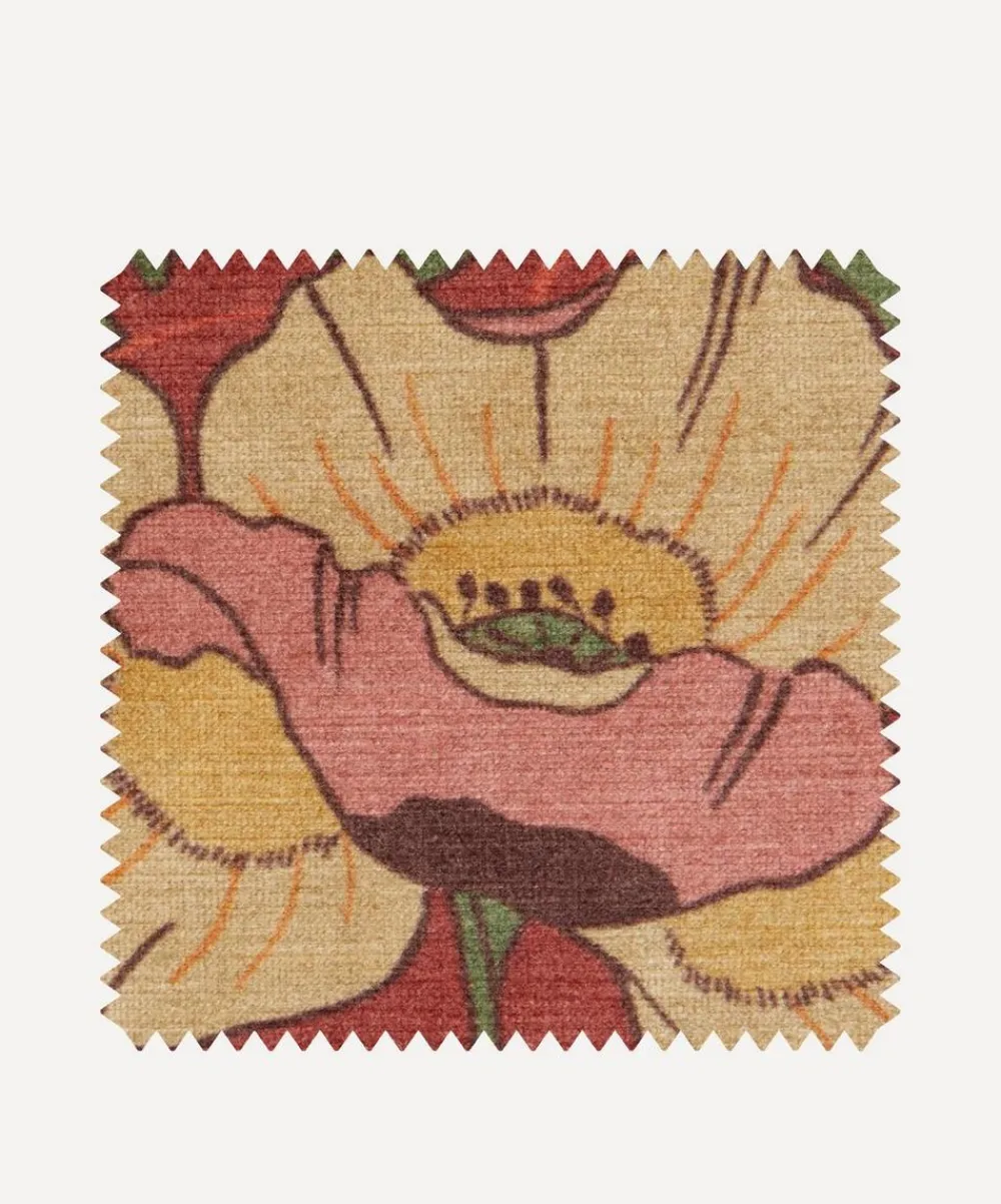 Liberty Interiors Furnishing Fabrics^Fabric Swatch - Butterfield Downley Velvet in Lacquer