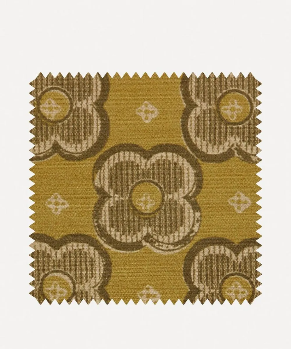Liberty Interiors Furnishing Fabrics^Fabric Swatch - Clover Club in Fennel
