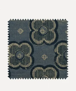 Liberty Interiors Furnishing Fabrics^Fabric Swatch - Clover Club in Flax Flower