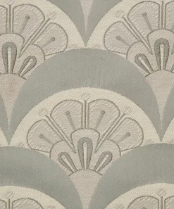 Liberty Interiors Furnishing Fabrics^Fabric Swatch - Deco Scallop Multi Jacquard in Pewter