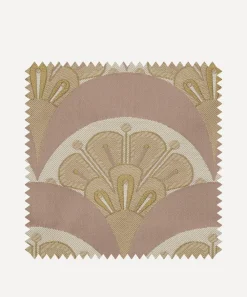 Liberty Interiors Furnishing Fabrics^Fabric Swatch - Deco Scallop Multi Jacquard in Lacquer