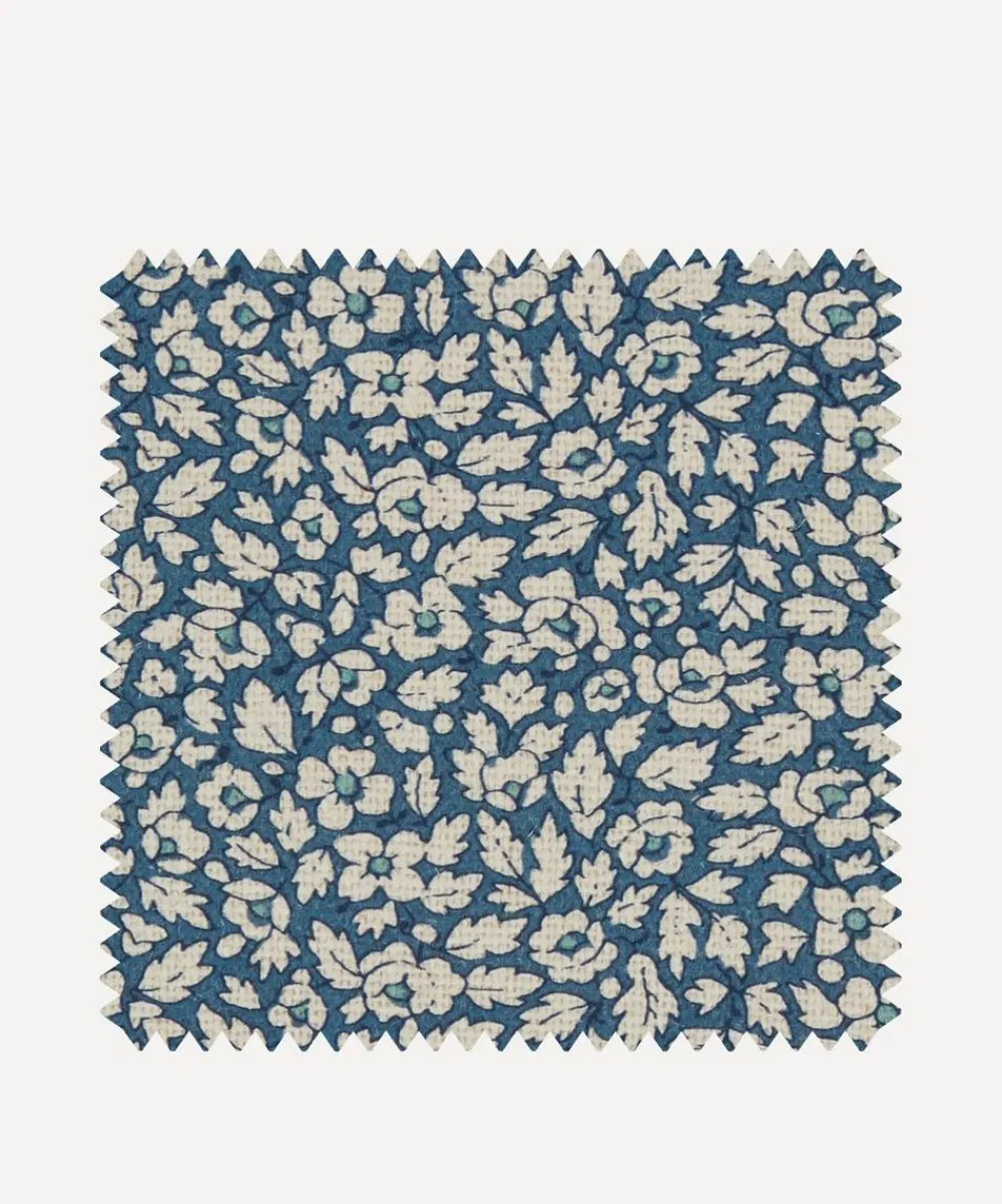 Liberty Interiors Furnishing Fabrics^Fabric Swatch - Feather Petals Linen in Lapis
