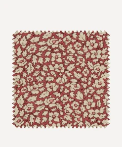 Liberty Interiors Furnishing Fabrics^Fabric Swatch - Feather Petals Linen in Red Lac