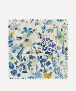 Liberty Interiors Furnishing Fabrics^Fabric Swatch - Felda Wild Cotton in Lapis