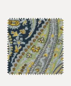 Liberty Interiors Furnishing Fabrics^Fabric Swatch - Felix Raison Emberton Linen in Lichen Bright