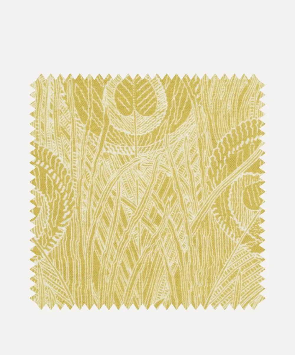 Liberty Interiors Furnishing Fabrics^Fabric Swatch - Hebe Marlowe Linen in Lichen Chartreuse