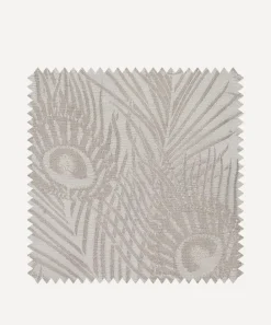 Liberty Interiors Furnishing Fabrics^Fabric Swatch - Hera Plume Dyed Jacquard in Pewter