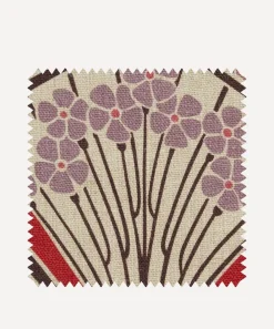 Liberty Interiors Furnishing Fabrics^Fabric Swatch - Ianthe Bloom Multi Ladbroke Linen in Lacquer