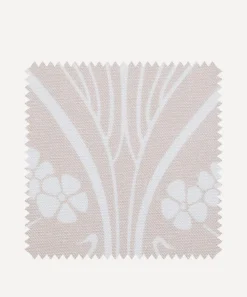 Liberty Interiors Furnishing Fabrics^Fabric Swatch - Ianthe Bloom Mono Chiltern Linen in Pewter Plaster Pink