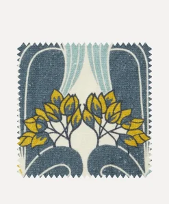 Liberty Interiors Furnishing Fabrics^Fabric Swatch - Katherine Nouveau Emberton Linen in Lichen