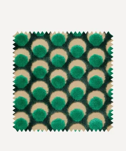 Liberty Interiors Furnishing Fabrics^Fabric Swatch - Ottoman Spot Cut Velvet in Jade