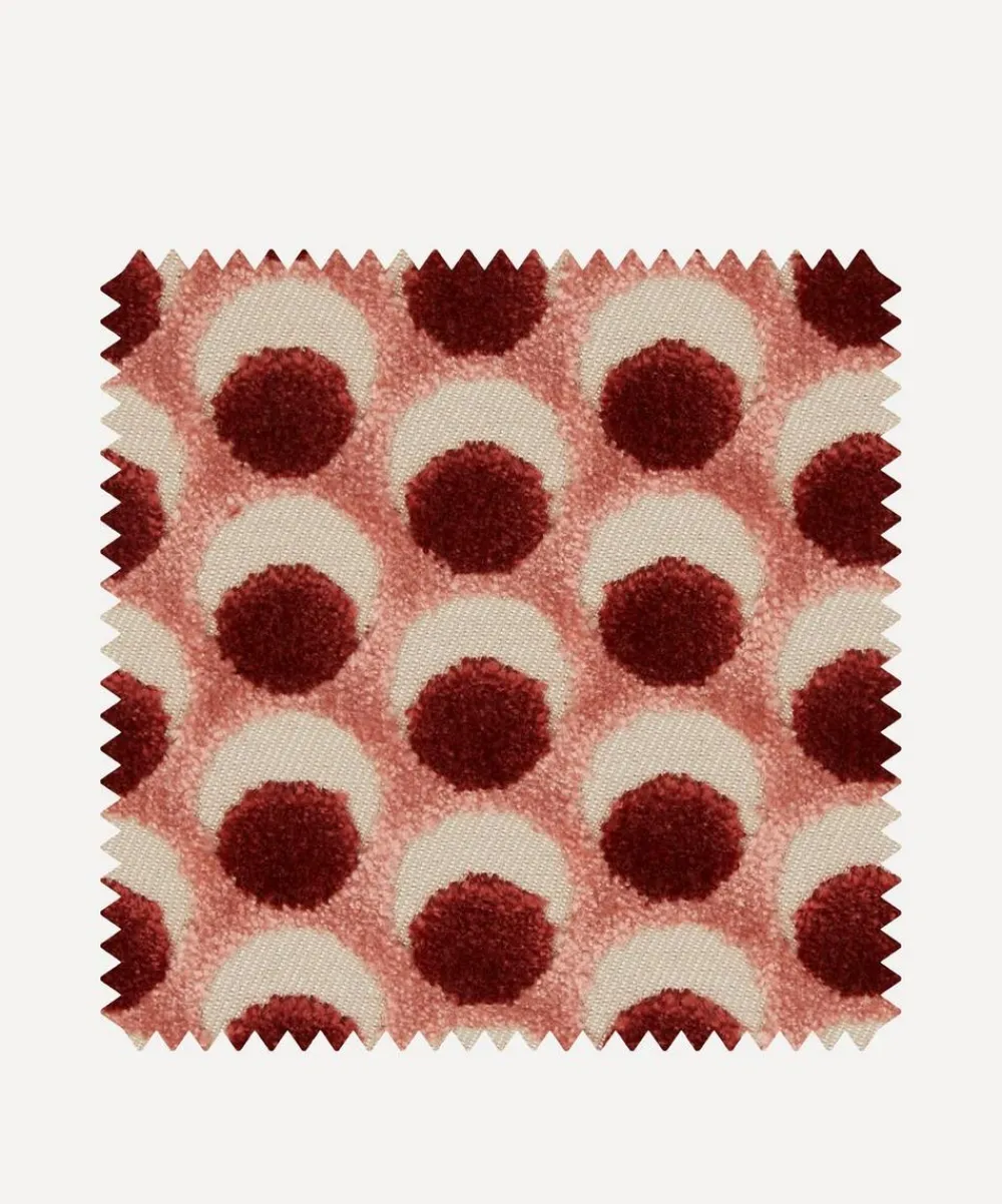 Liberty Interiors Furnishing Fabrics^Fabric Swatch - Ottoman Spot Cut Velvet in Lacquer